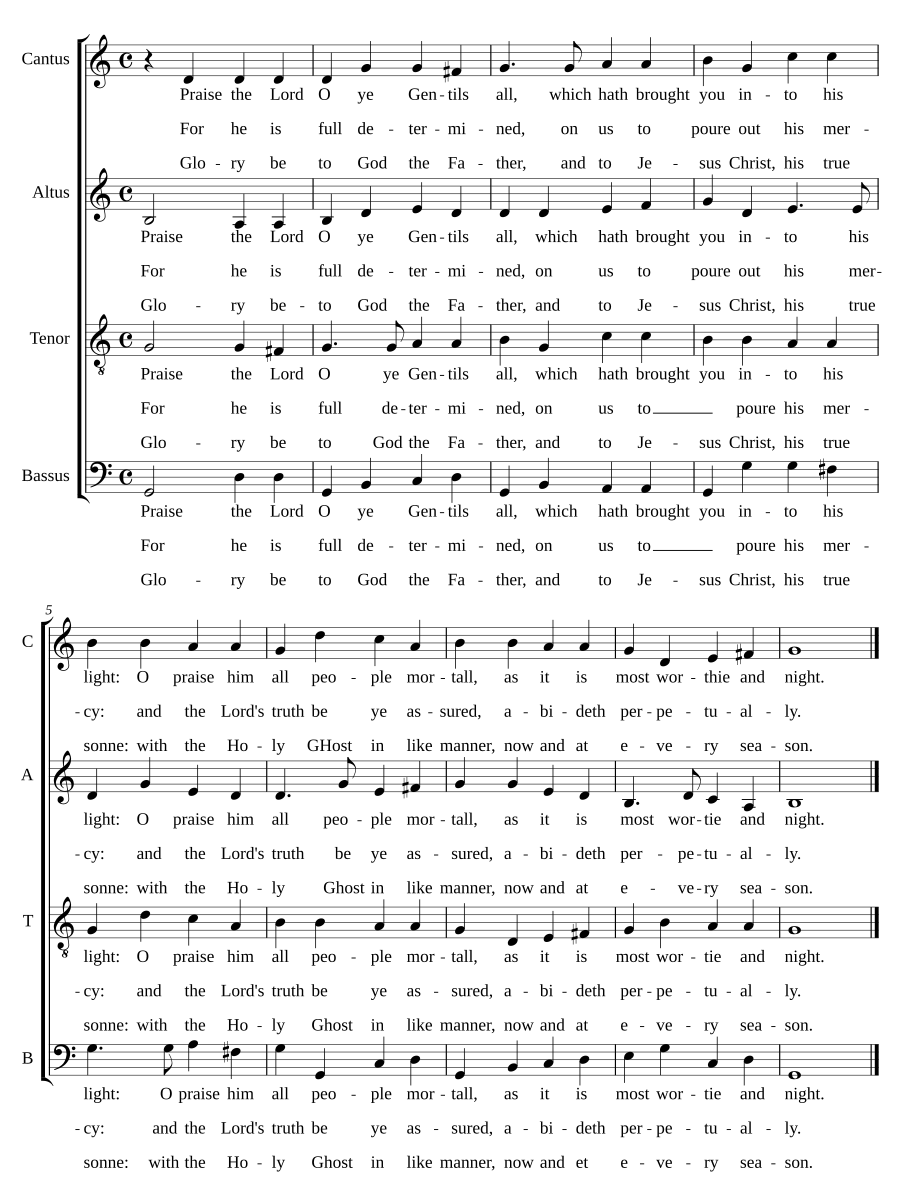Praise the Lord O ye Gentils all