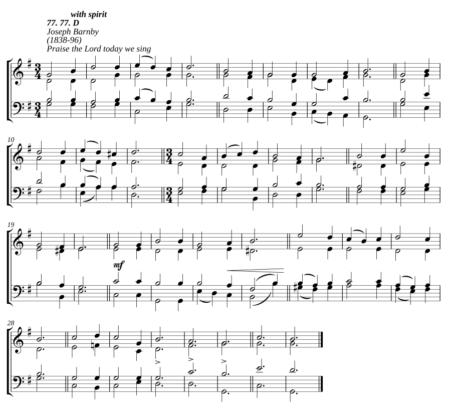 Praise the Lord today we sing