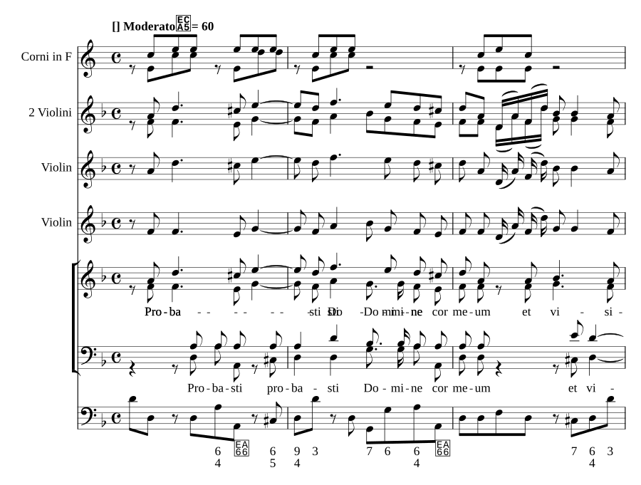 Probasti Domine cor meum, MH 378