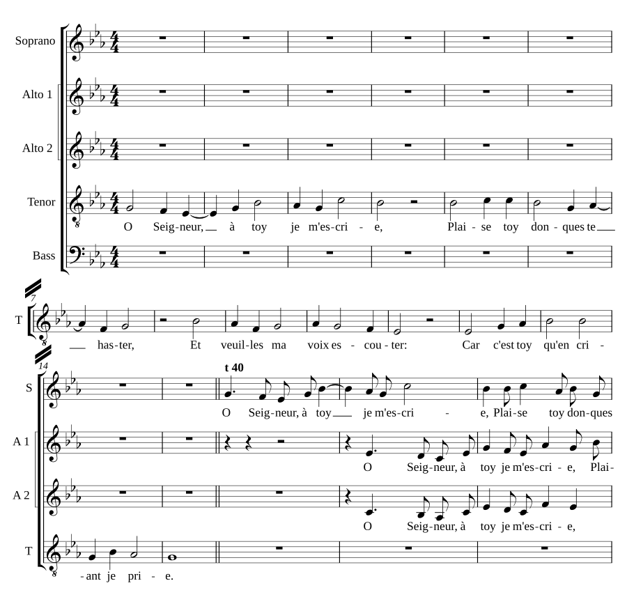 Pseaume 141 - O Seigneur, à toy je m'escrie