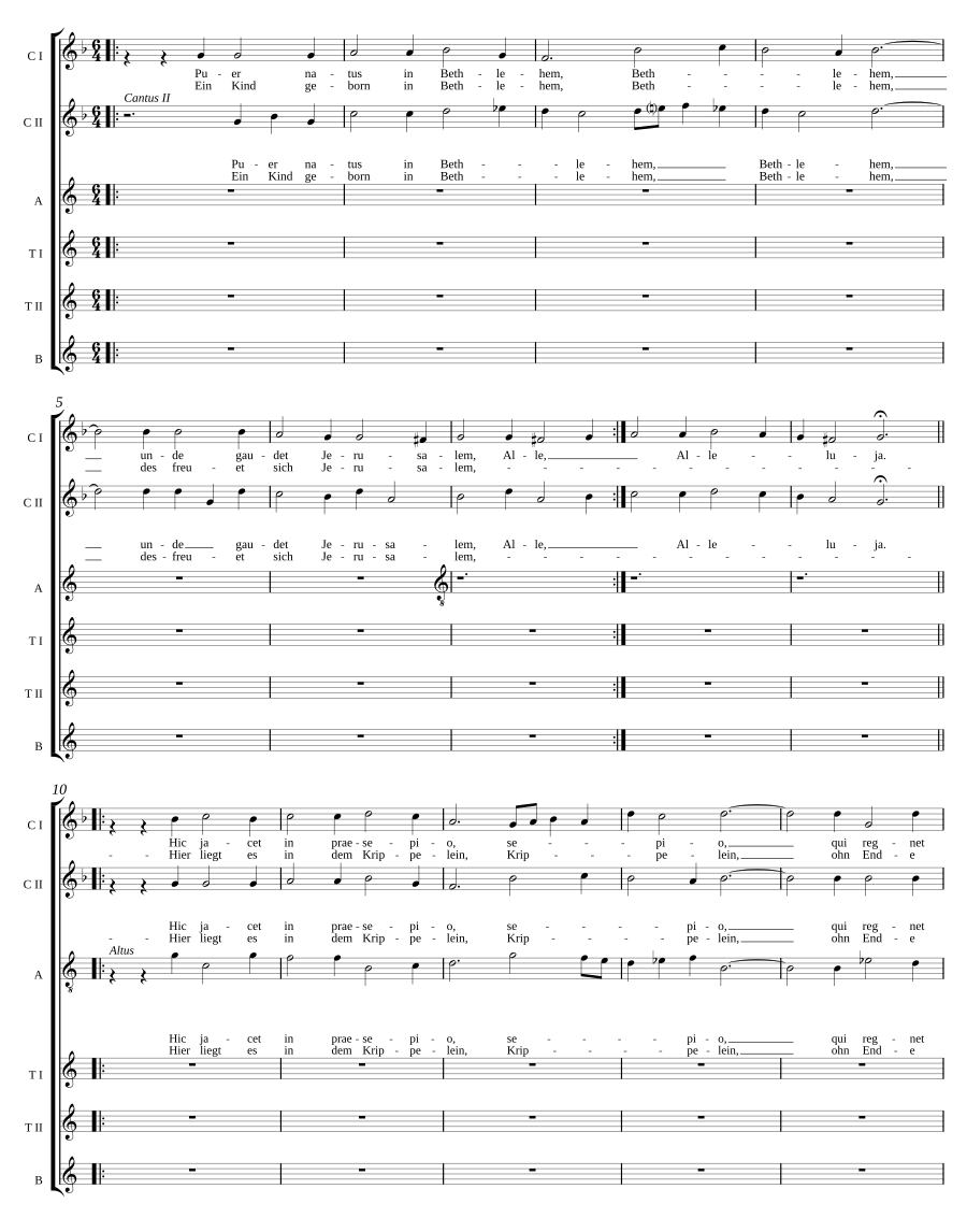 Puer natus in Bethlehem - Ein Kind geborn zu Bethlehem