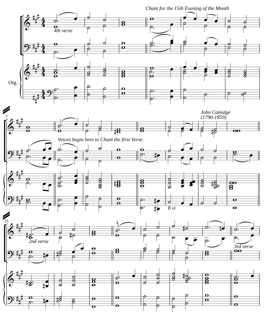 Quadruple chant in A major