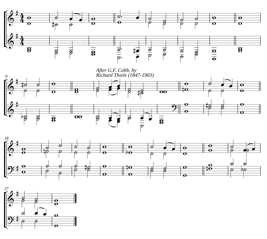 Quadruple chant in G major