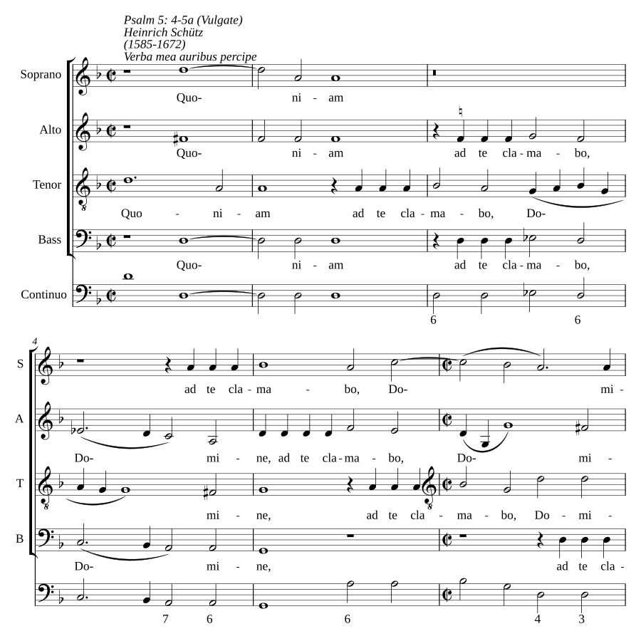 Quoniam ad te clamabo, Domine, SWV 62