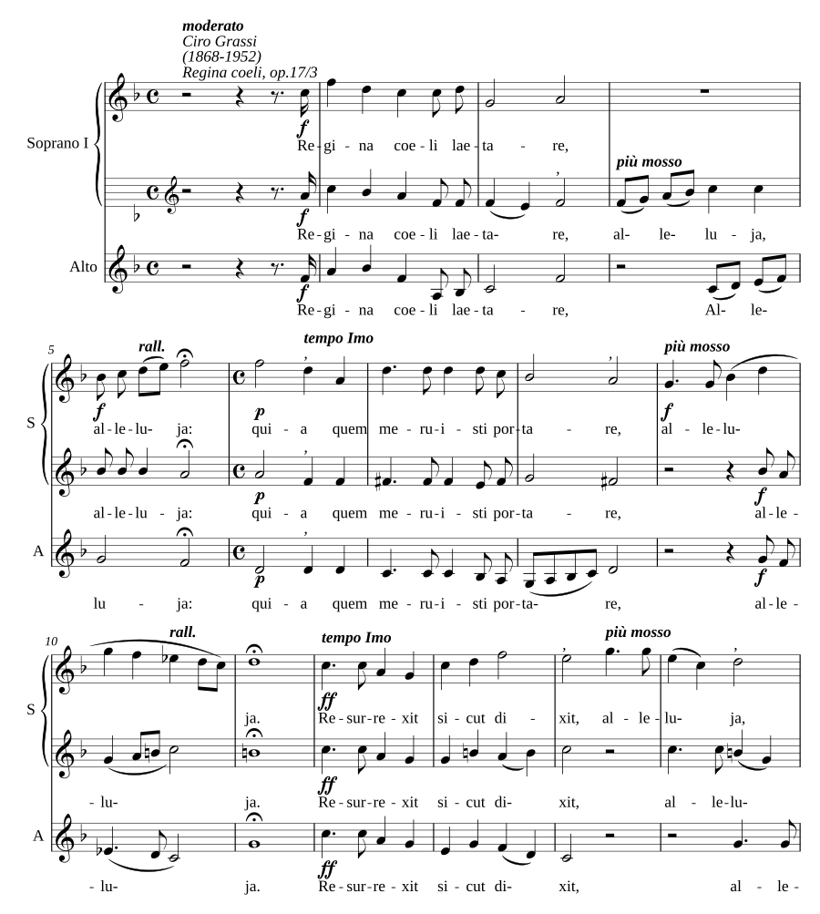 Regina coeli, op. 17/3