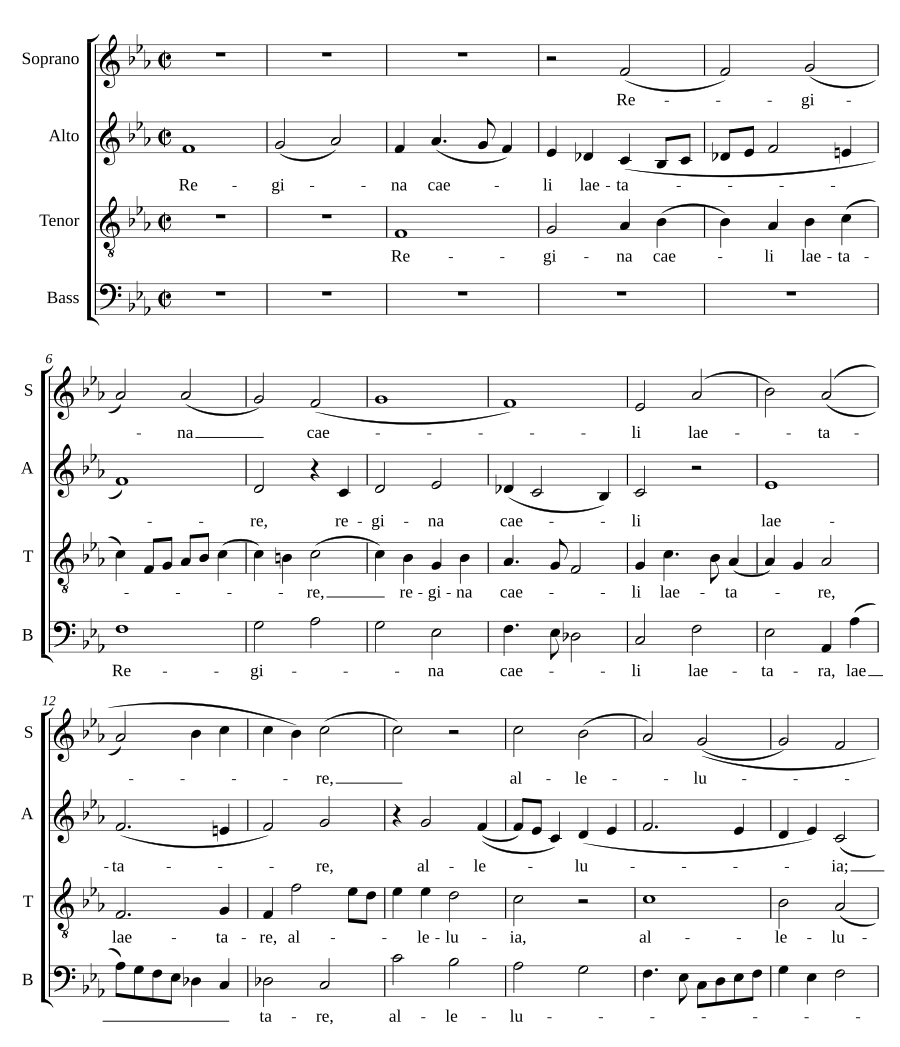 Regina coeli a 4