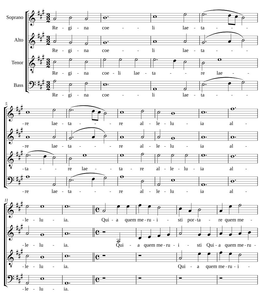 Regina coeli a 4