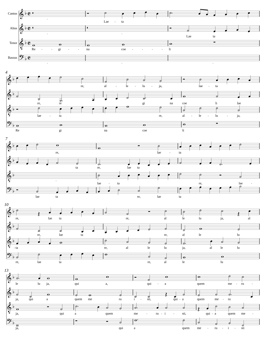 Regina coeli a 4