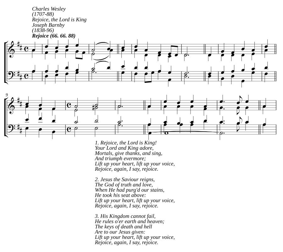 Rejoice, the Lord is King