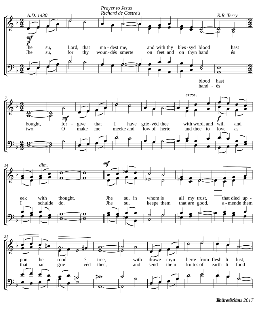 Richard de Castre's Prayer to Jesus