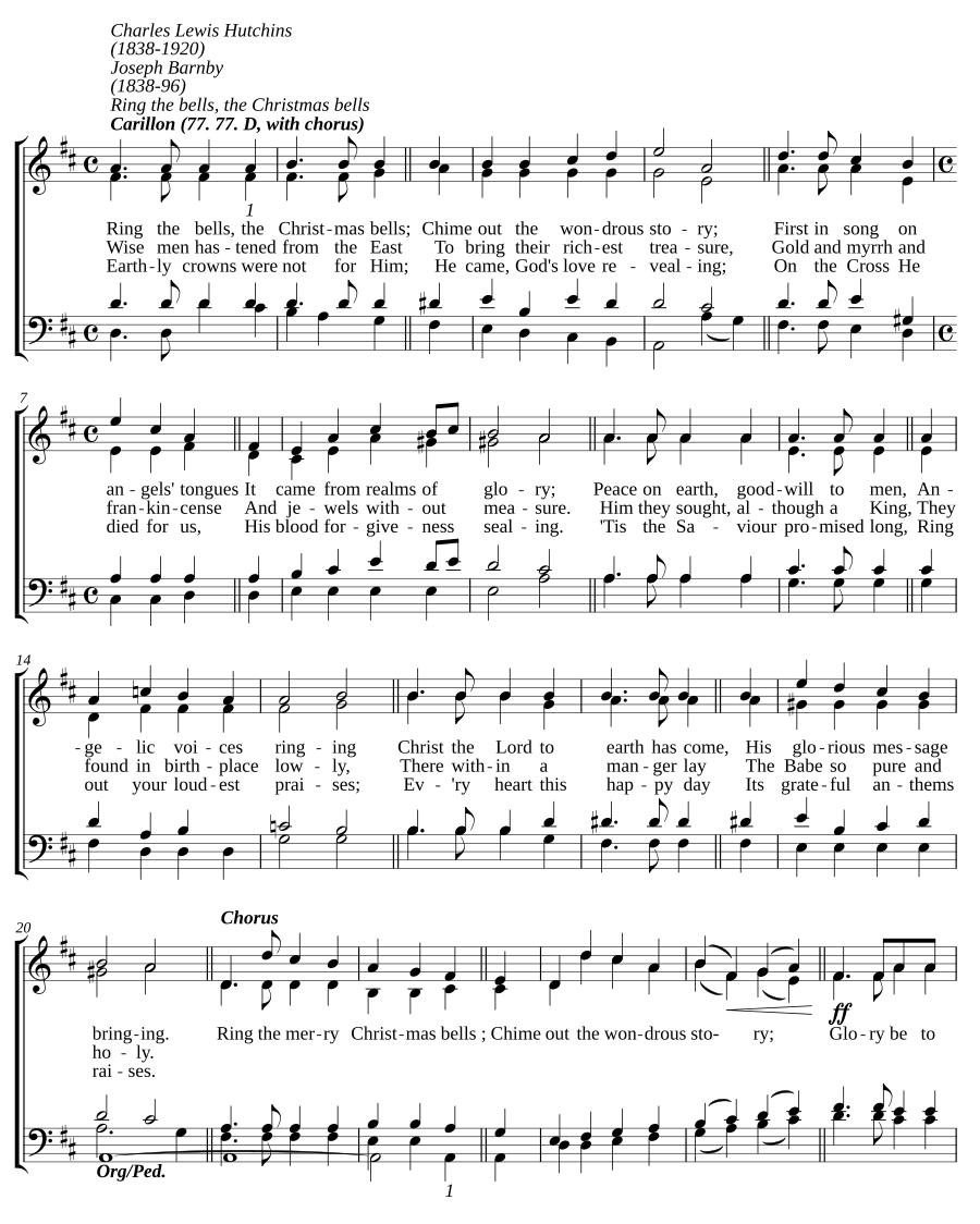 Ring the bells, the Christmas bells