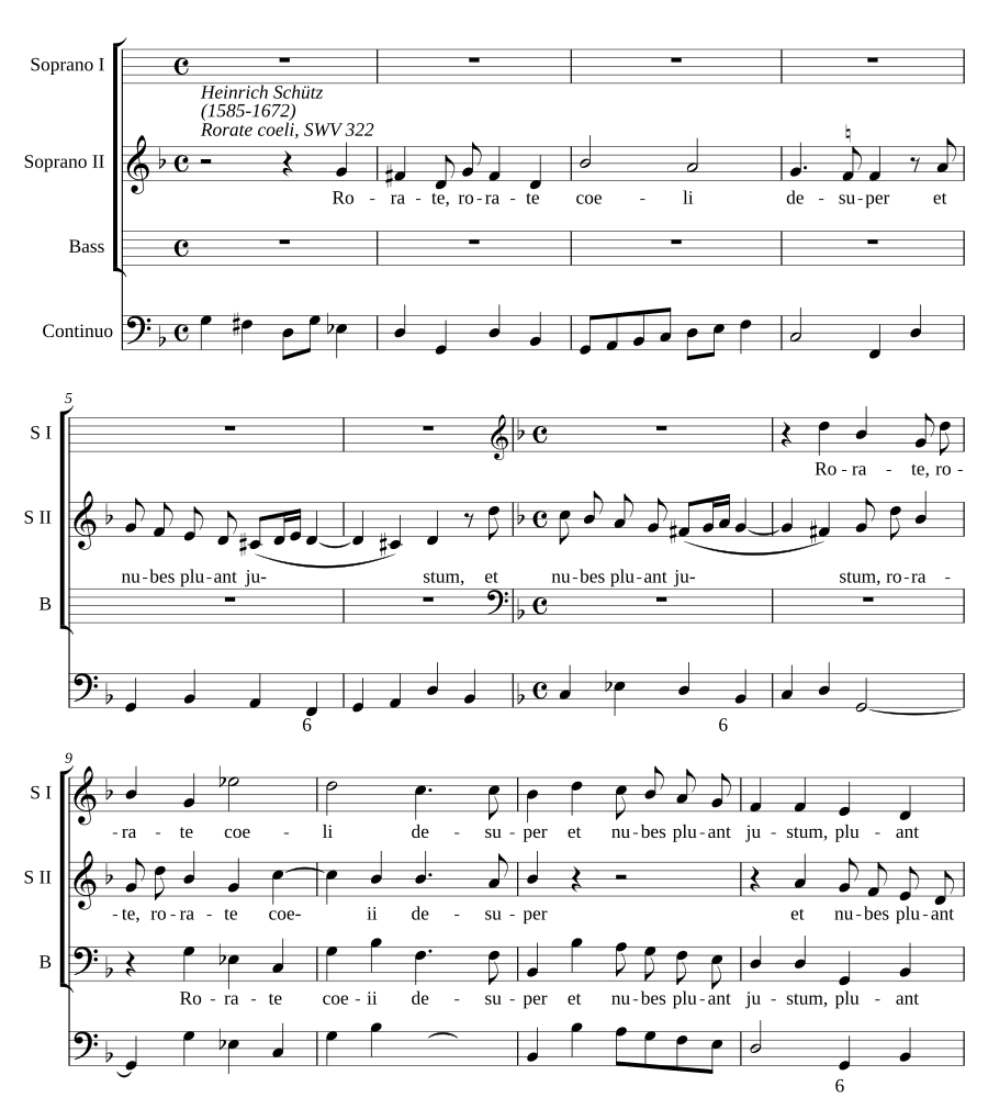 Rorate, rorate coeli, SWV 322