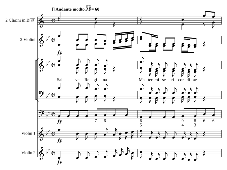 Salve Regina in B flat, MH 31