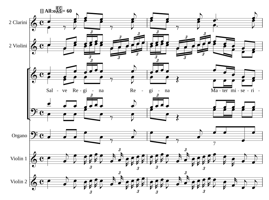 Salve Regina in C, MH 29