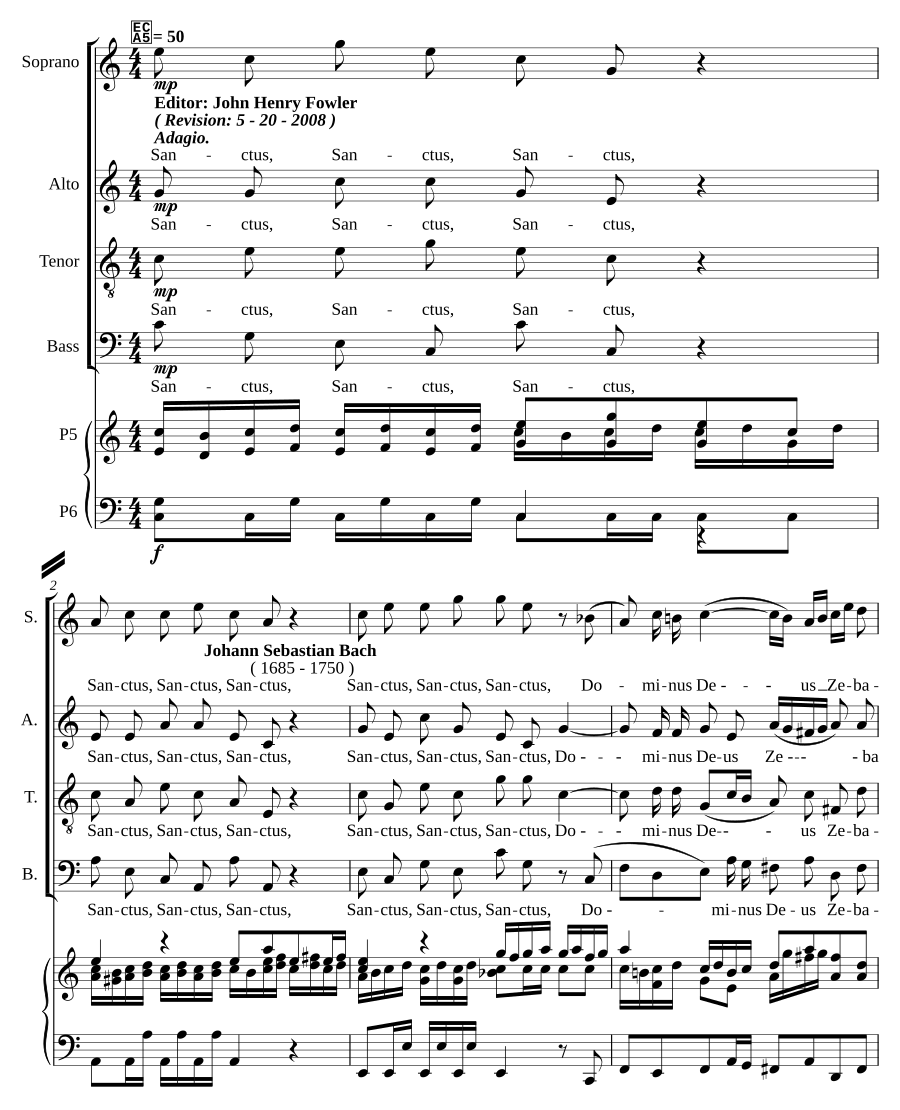 Sanctus in C, BWV 237