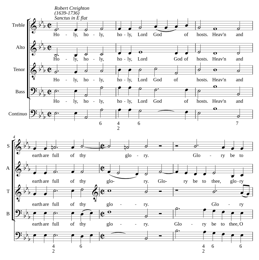 Sanctus in E flat