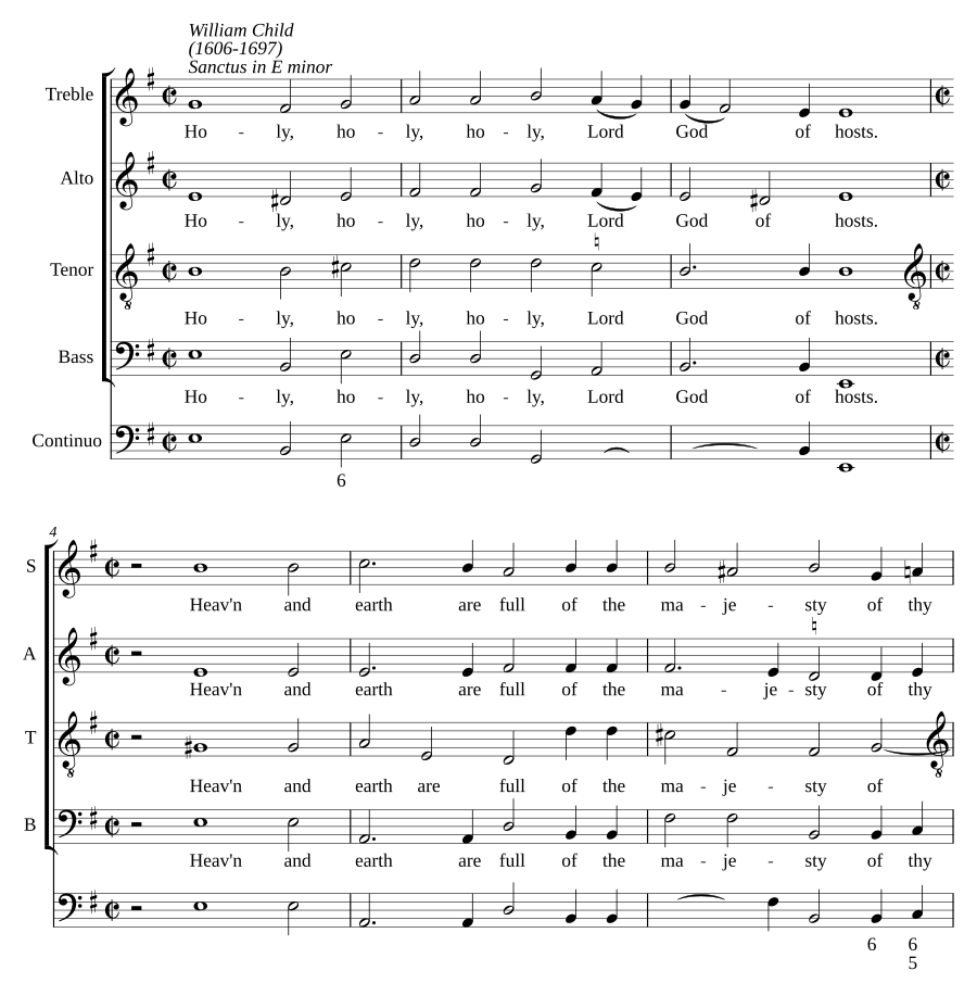 Sanctus in E minor