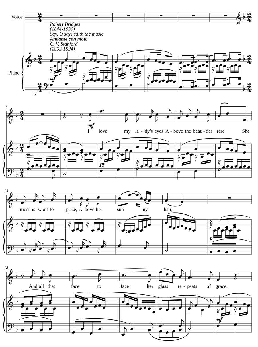 Say, O say! saith the music