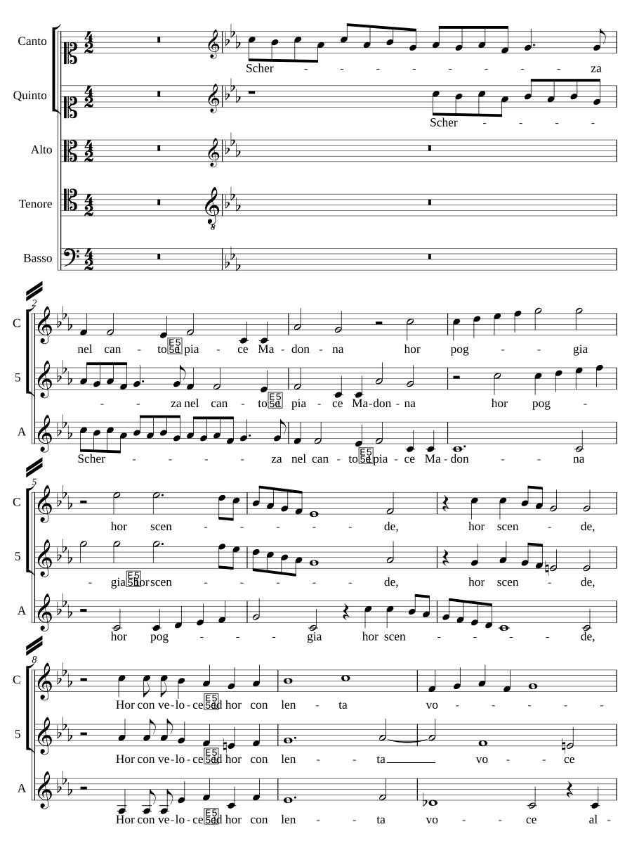Scherza nel canto
