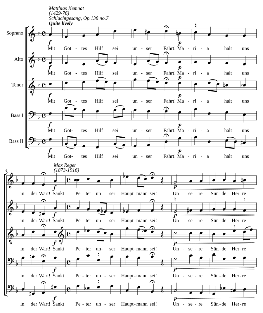 Schlachtgesang, Op. 138, No. 7
