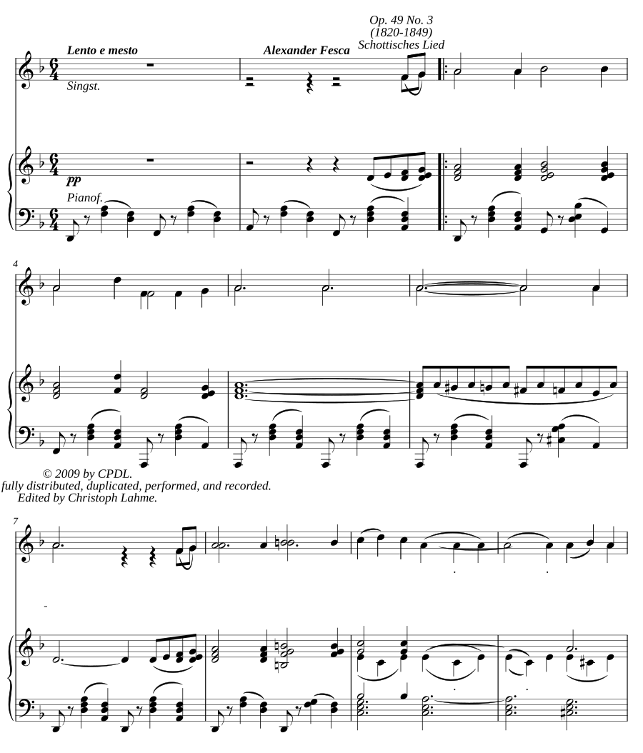 Schottisches Lied, Op. 49, No. 3