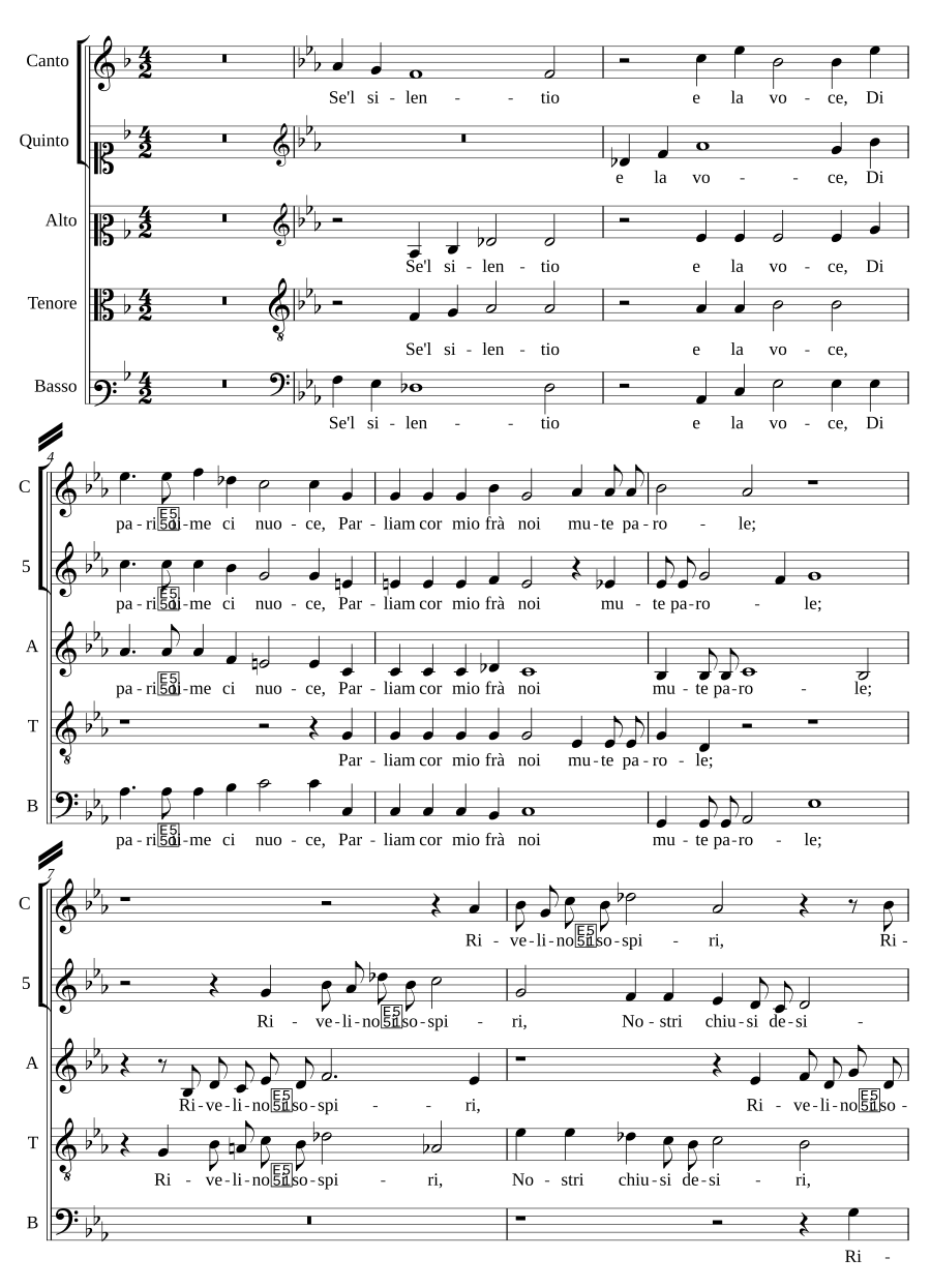 Se'l silentio e la voce