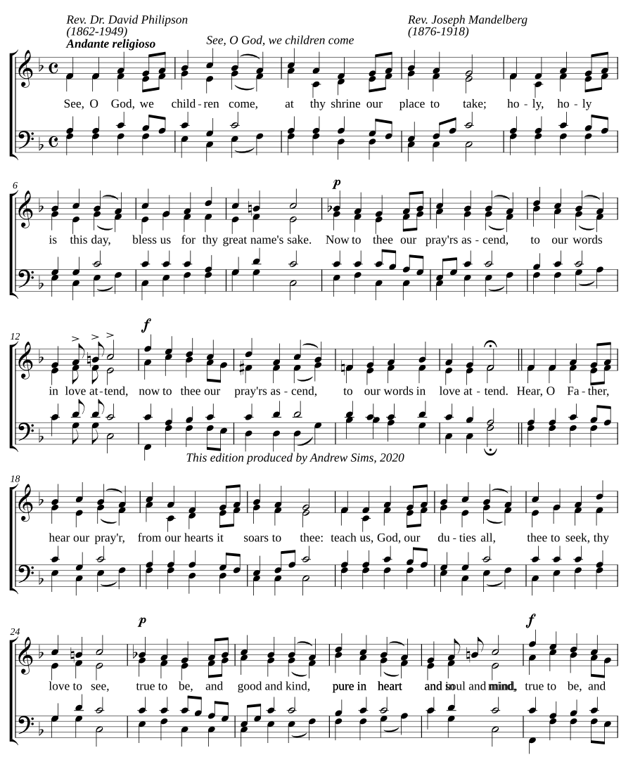 See, O God, we children come