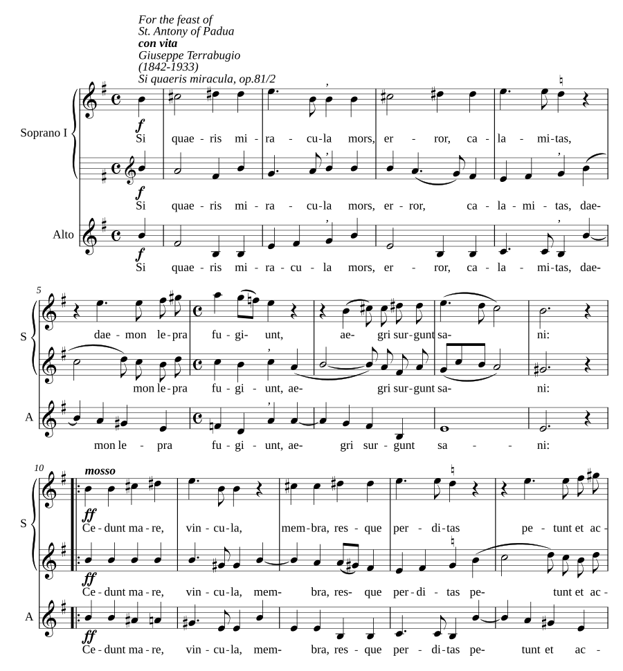 Si quaeris miracula, op. 81/2