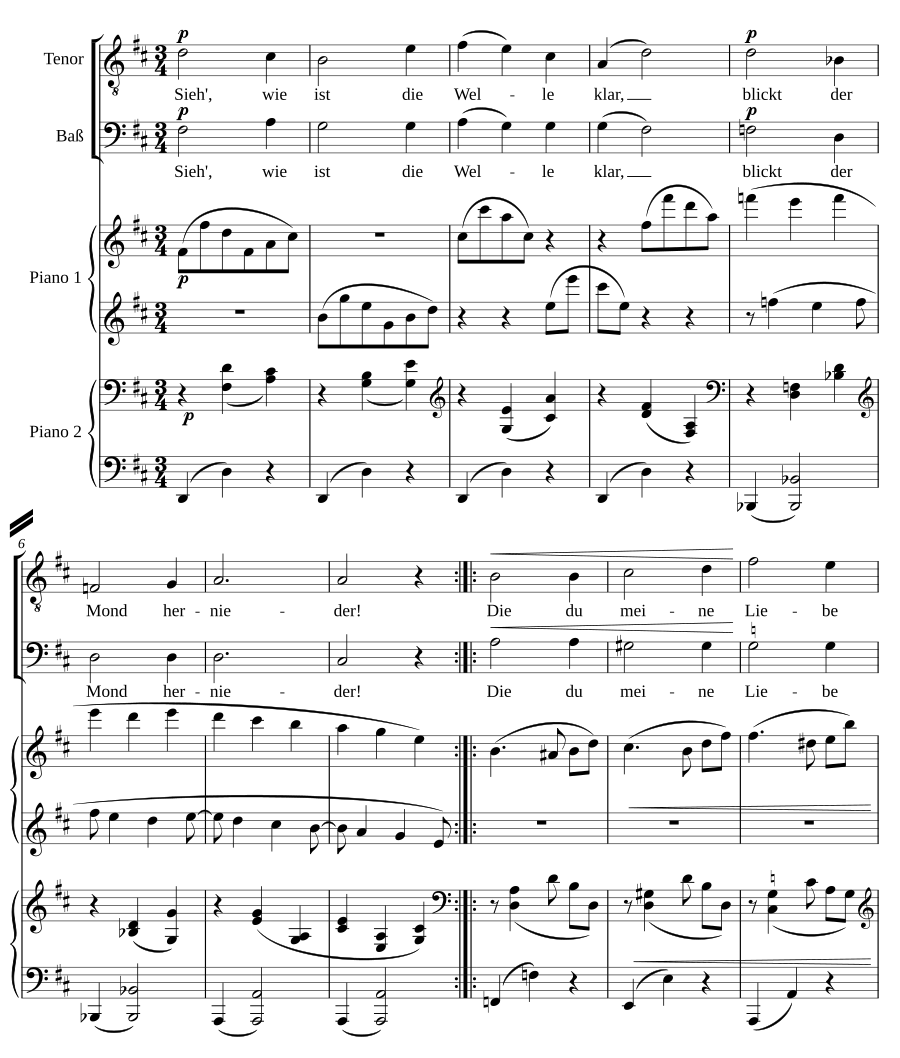 Sieh', wie ist die Welle klar, Op. 52, No. 14