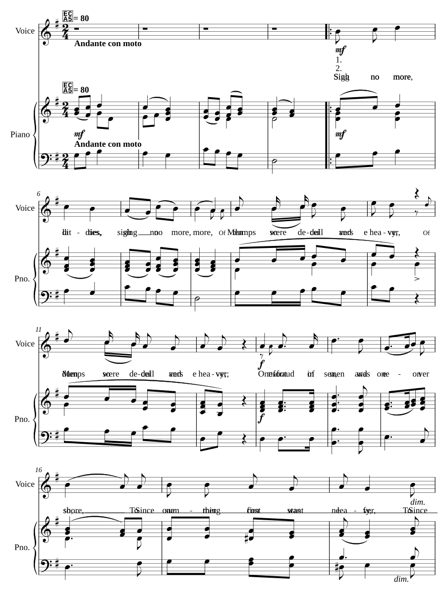 Sigh no more, ladies