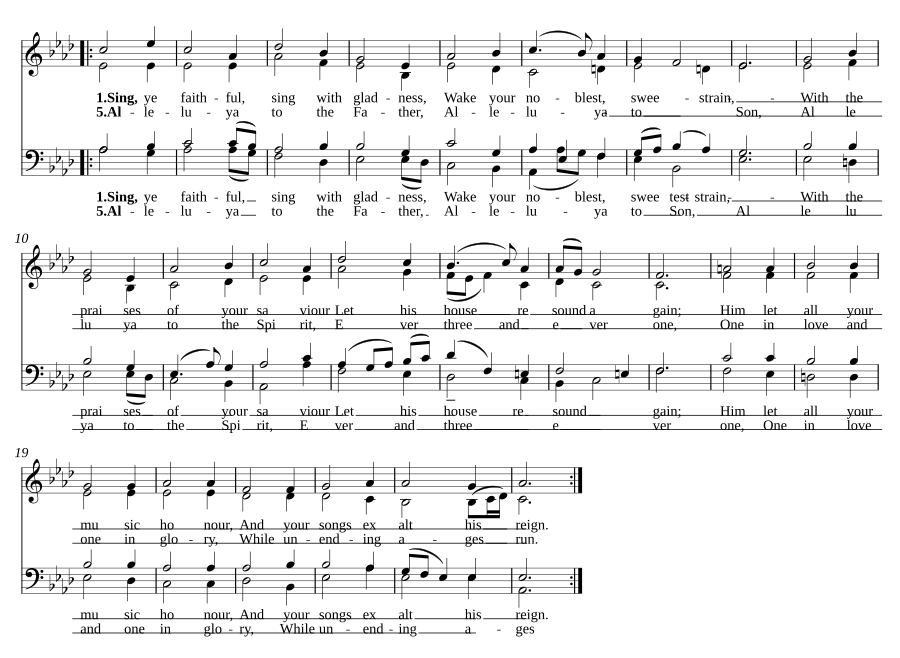 Sing, ye faithful
