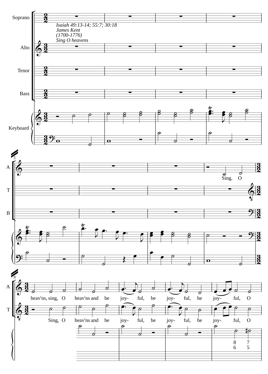 Sing O heavens