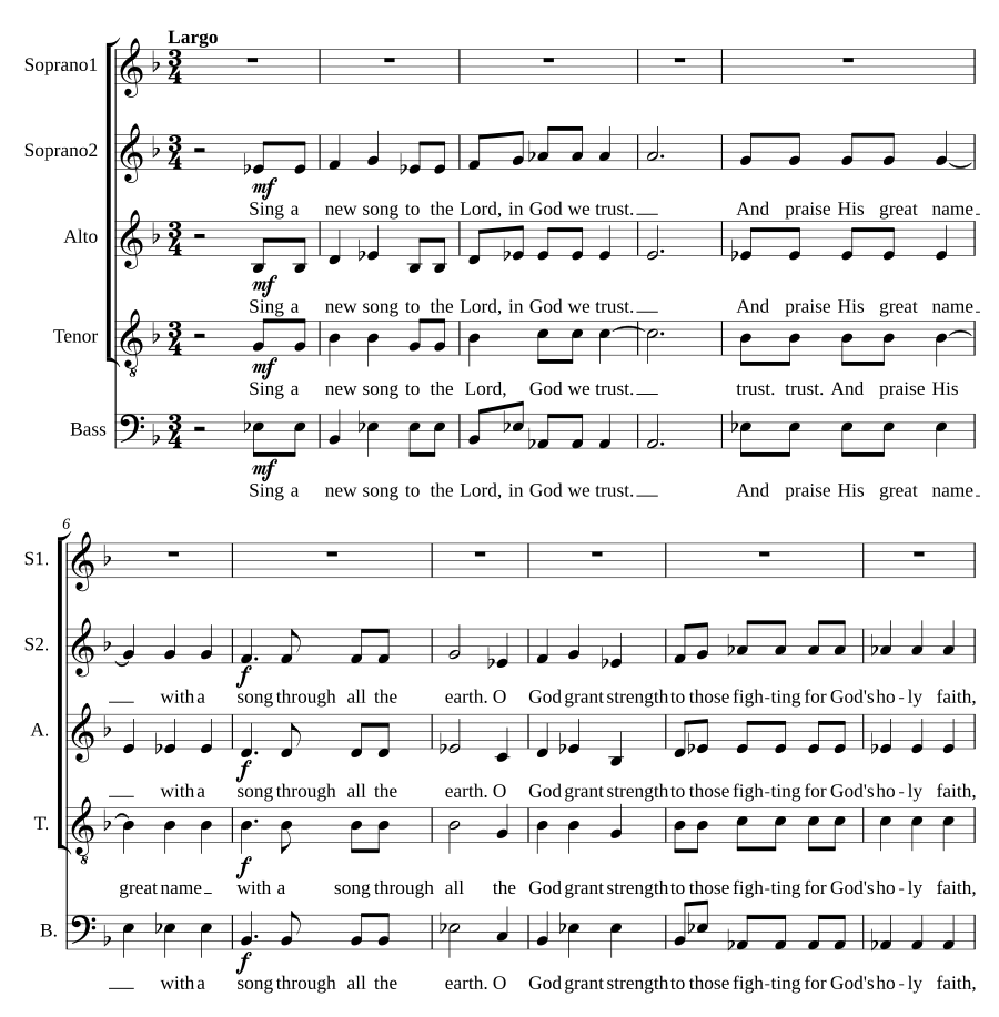 Sing a New Song to God We Trust