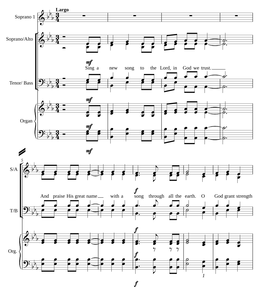 Sing a new song to the Lord