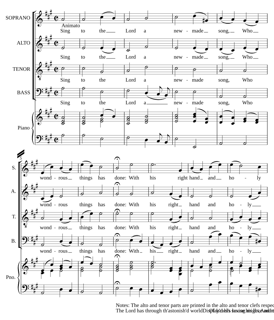 Sing to the Lord a new-made song