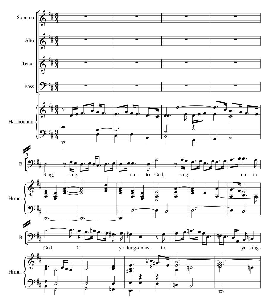 Sing unto God, Z 52