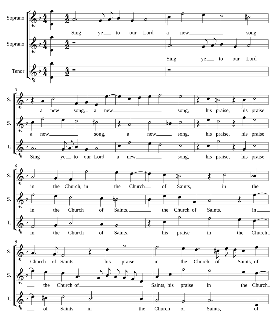 Sing ye to our Lord