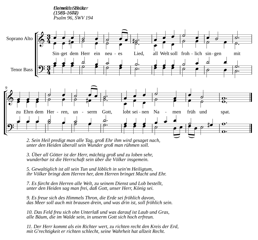 Singet dem Herrn ein neues Lied, SWV 194