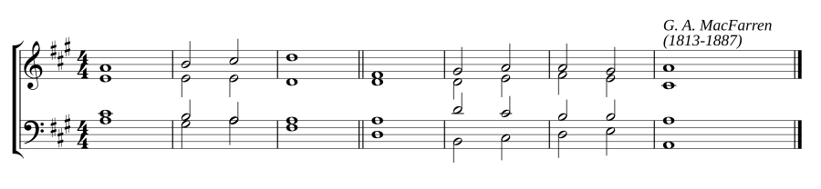 Single chant in A major