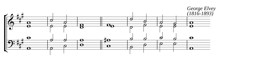 Single chant in A major