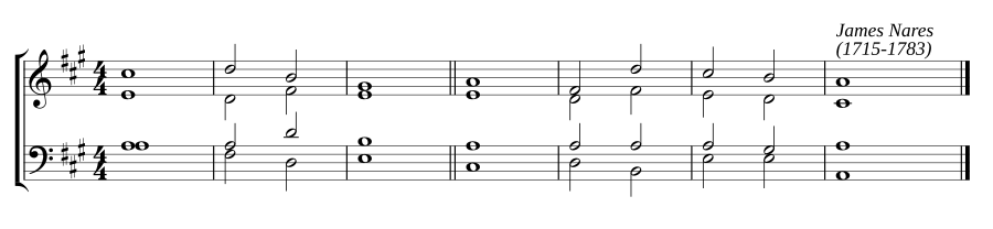Single chant in A major