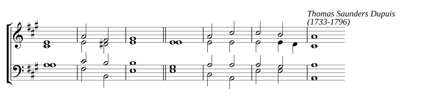 Single chant in A major