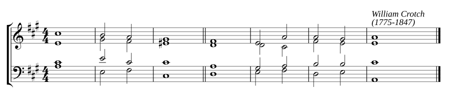 Single chant in A major