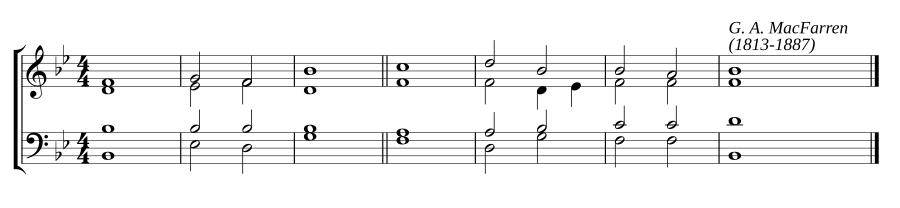 Single chant in B flat major