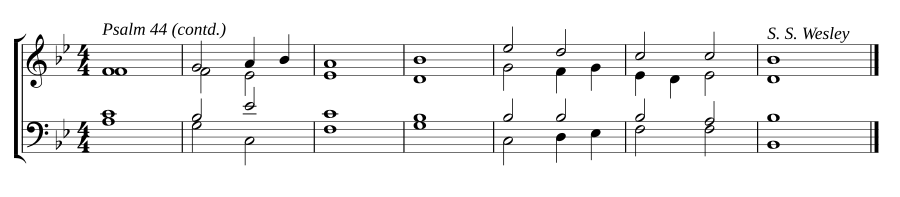 Single chant in B flat major
