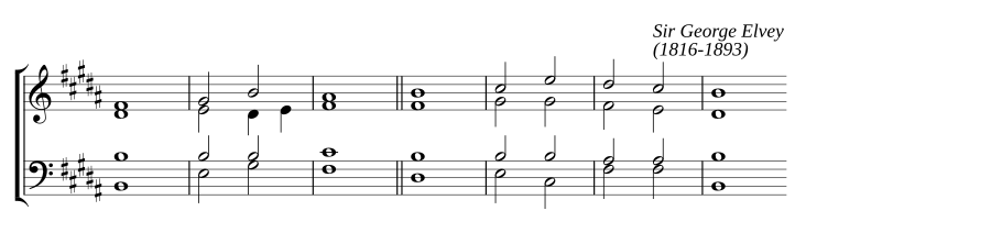 Single chant in B major