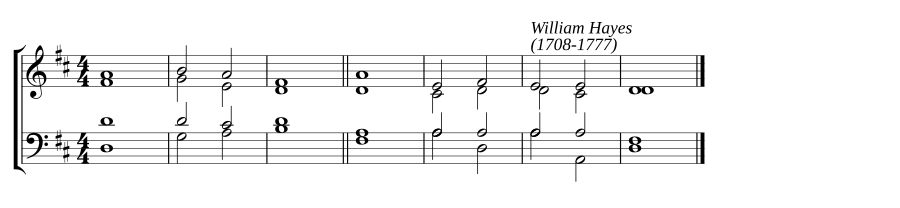 Single chant in D major