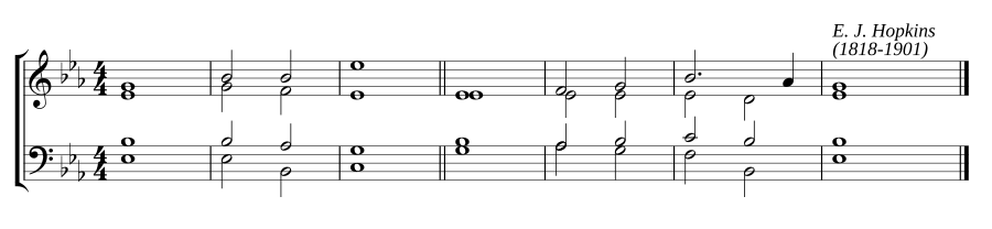 Single chant in E flat major