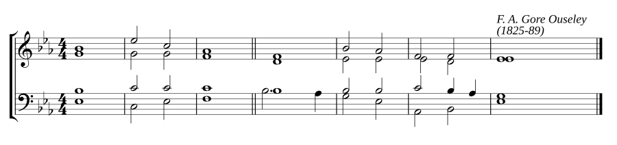 Single chant in E flat major
