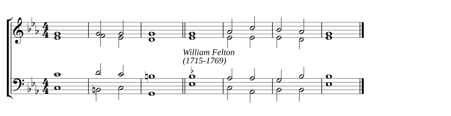 Single chant in E flat major